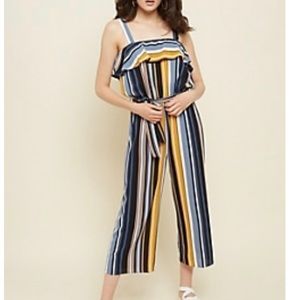Yellow striped jumpsuit